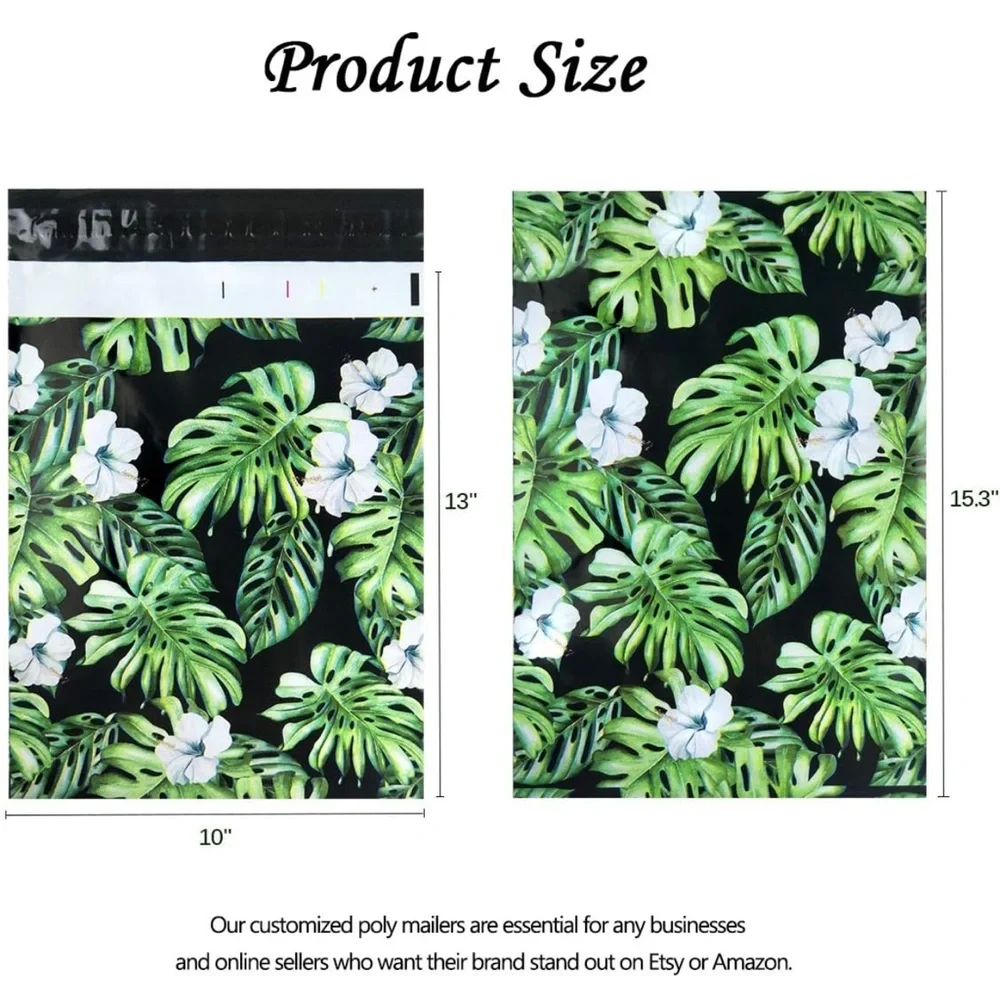 25 10X13 Poly Mailers Monstera Leaves Shipping Envelopes Bags PRICE IS FIRM - Picture 4 of 7